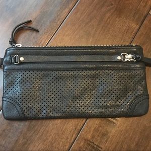 Leather Wristlet Clutch purse